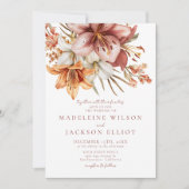 Invitation Elégant Boho Fall Floral Mariage (Devant)