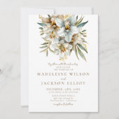 Invitation Elégant Boho Fall Floral Mariage (Devant)