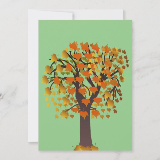 Invitation Elégant Boho Fall in Love Tree Sage Automne Mariag (Dos)