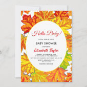 Invitation Elegant Boho Fall quitte le Baby shower de pays (Devant)