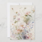 Invitation Elegant Boho Fleur sauvage Baby 1er anniversaire (Dos)