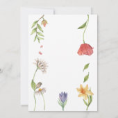 Invitation Elegant Boho Fleur sauvage Baby shower fille (Dos)