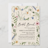 Invitation Elégant Boho Fleur sauvage Bridal Brunch Douche (Devant)