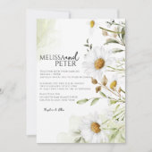 Invitation Elegant Boho Fleur sauvage Daisy Mariage photo (Devant)