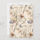 Invitation Elegant Boho Fleur sauvage Elegant Fête des mariée (Dos)