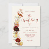 Invitation Elegant Boho Fleur sauvage Fall (Devant)