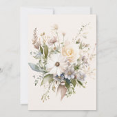 Invitation Elegant Boho Fleur sauvage Fête des mariées (Dos)