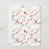 Invitation Elegant Boho Fleur sauvage Fête des mariées Brunch (Dos)