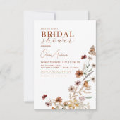 Invitation Elégant Boho Fleur sauvage Fête des mariées de pra (Devant)