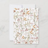 Invitation Elégant Boho Fleur sauvage Fête des mariées de pra (Dos)