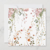 Invitation Elegant Boho Fleur sauvage Fête des mariées floral (Dos)