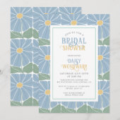 Invitation Elegant Boho Fleur sauvage Fête des mariées floral (Devant / Derrière)