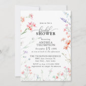 Invitation Elegant Boho Fleur sauvage Fête des mariées floral (Devant)