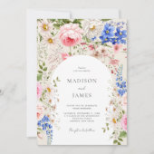 Invitation Elégant Boho Fleur sauvage Floral Mariage (Devant)