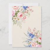 Invitation Elégant Boho Fleur sauvage Floral Mariage (Dos)