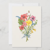 Invitation Elegant Boho Fleur sauvage Mariage (Dos)