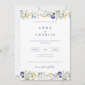 Invitation Elegant Boho Fleur sauvage Mariage photo (Devant)