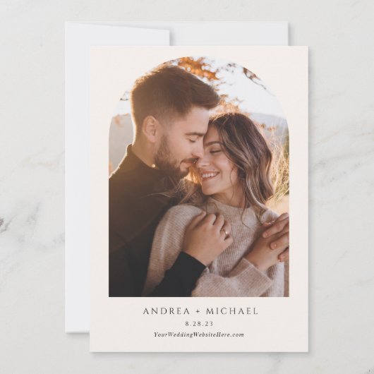 Invitation Elegant Boho Fleur sauvage photo Mariage de automn (Dos)