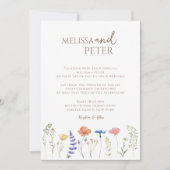Invitation Elegant Boho Fleur sauvage Photo Mariage Décontrac (Devant)