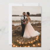 Invitation Elegant Boho Fleur sauvage Photo Mariage Décontrac (Dos)