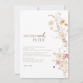 Invitation Elegant Boho Fleur sauvage Photo Mariage Décontrac (Devant)