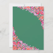 Invitation Elégant Boho Fleurs Rustiques Mariage Floral Vert (Dos)