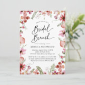 Invitation Elégant Boho Floral Botanical Bridal Brunch Douche (Debout devant)
