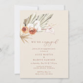 Invitation Elegant Boho Floral Engagement Party (Devant)
