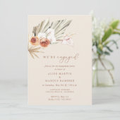 Invitation Elegant Boho Floral Engagement Party (Debout devant)