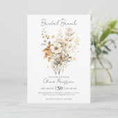 Invitation Elégant Boho Floral Fleur sauvage Brunch nuptial (Debout devant)