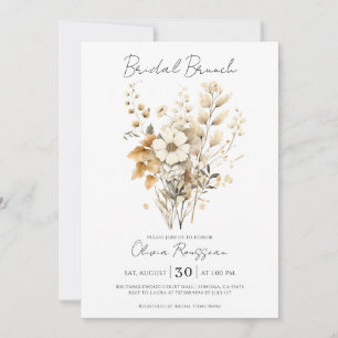 Invitation Elégant Boho Floral Fleur sauvage Brunch nuptial
