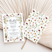 Invitation Elégant Boho Floral Fleur sauvage Brunch nuptial