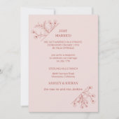 Invitation Elégant Boho Floral Juste Marié Réception (Devant)