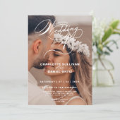 Invitation Élégant Boho Floral Le Mariage De La Photo (Debout devant)