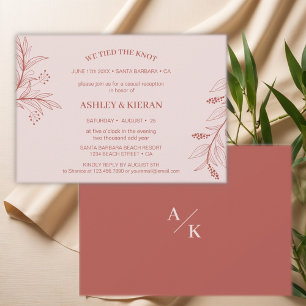 Invitation Elégant Boho Floral Nous avons lié la réception Kn