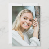 Invitation Élégant Boho Floral Photo Graduation (Dos)