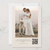 Invitation Elegant Boho Floral QR Code Mariage photo (Dos)