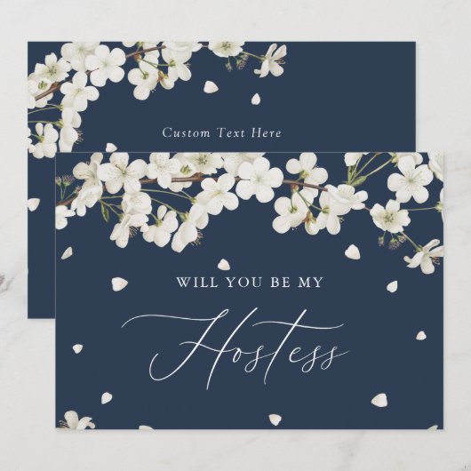 Invitation Elégant Boho Floral, Serez-vous mon Auberge ? (Devant / Derrière)