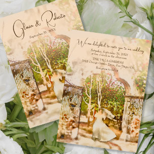 Invitation Elegant Boho Hacienda Garden Mariage mexicain