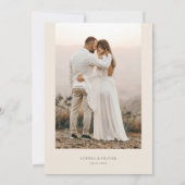 Invitation Élégant Boho Hygge Floral Photo Mariage (Dos)