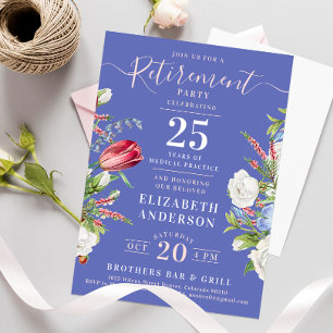 Invitation Élégant Boho Lavender Floral Retraite Party