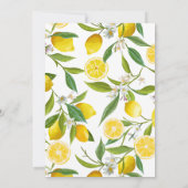 Invitation Elégant Boho Lemon Heart Fête des mariées d'été (Dos)