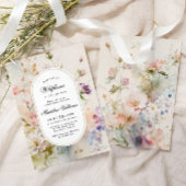 Invitation Elégant Boho Little Baby shower Fleur sauvage