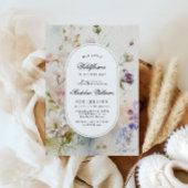 Invitation Elégant Boho Little Baby shower Fleur sauvage