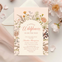 Elégant Boho Little Baby shower Fleur sauvage