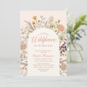 Invitation Elégant Boho Little Baby shower Fleur sauvage (Debout devant)