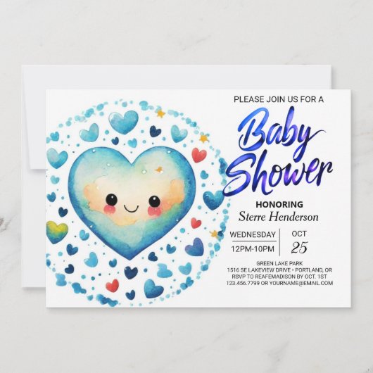 Invitation Elégant Boho Little Cutie Pastel Baby shower garço (Devant)