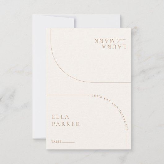 Invitation Elegant Boho Mariage Digital Guest Place Card (Devant)