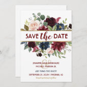 Invitation Élégant Boho Mariage Enregistrer la Date (Devant / Derrière)