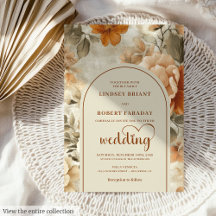 Elegant Boho Neutral Colors Ivory Sage Floral